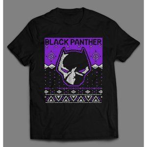BLACK PANTHER CHRISTMAS PATTERN HIGH QUALITY SHIRT